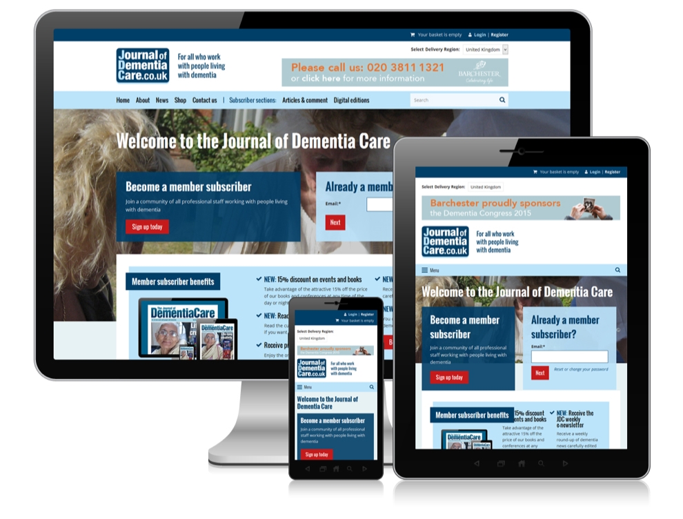 Journal of Dementia Care launches online website using ESco's Publishing Platform