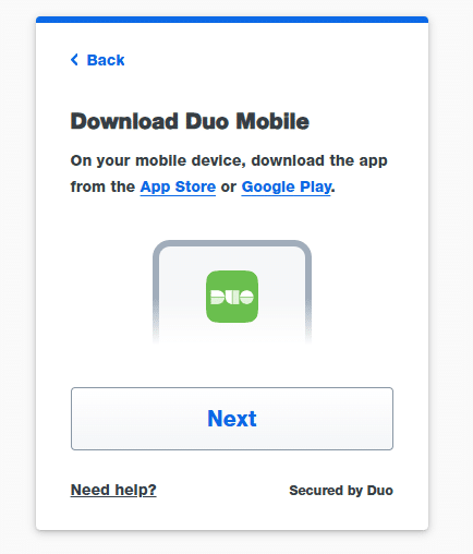 Download Duo mobile screen